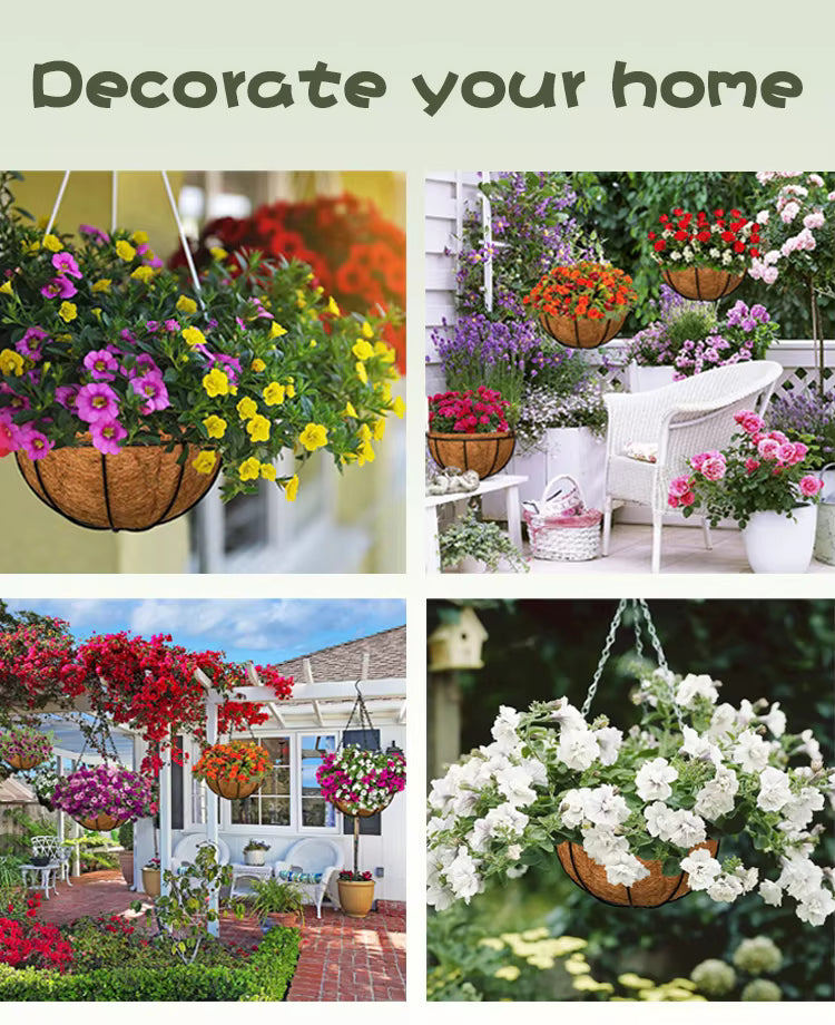 Large Wall Mounted Flower Basket